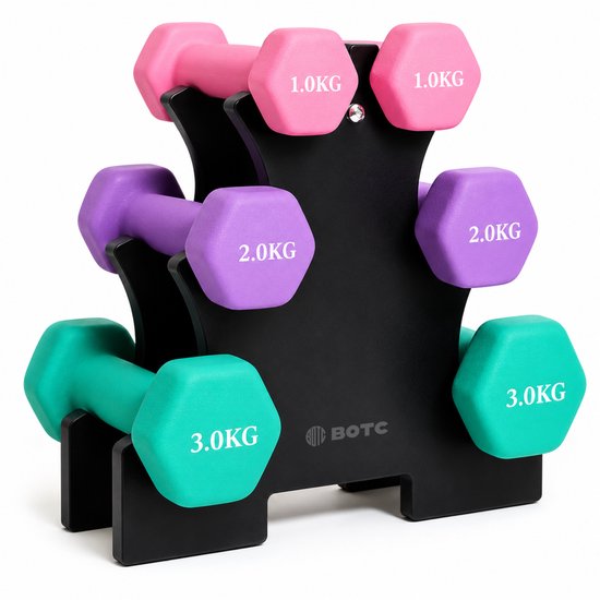 BOTC Gietijzeren Dumbbellset 1/2/3 kg